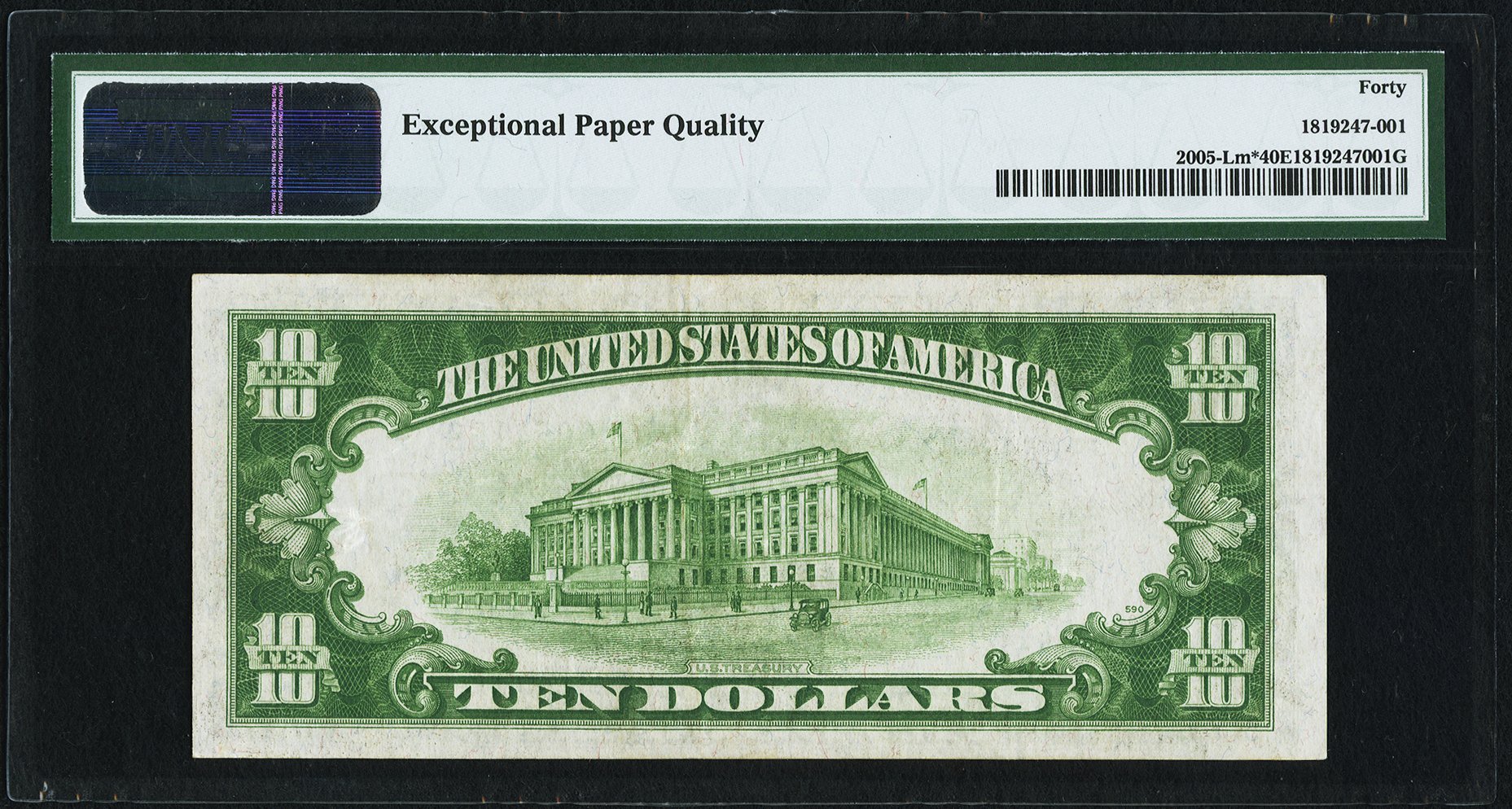 image for: Fr. 2005-L* $10 1934 Mule Federal Reserve Star Note. PMG Extremely Fine 40 EPQ....