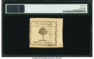 image for: Massachusetts October 16, 1778 2s PMG Uncirculated 62....
