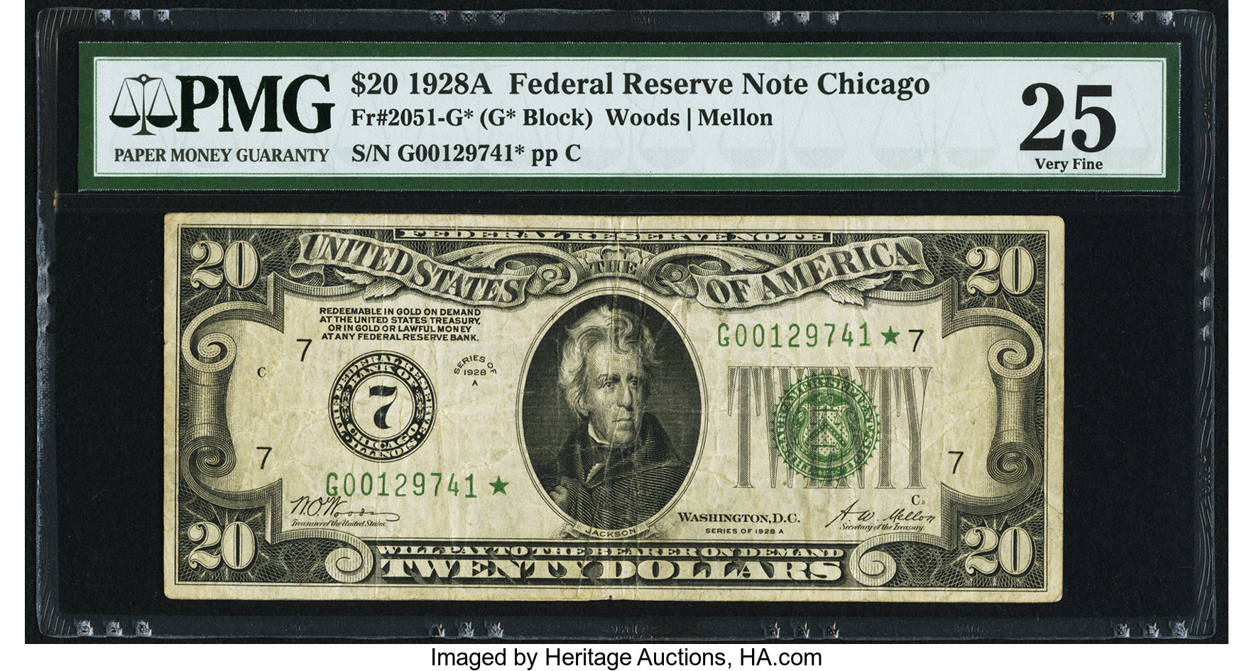 1928A $20 Replacement, Chicago (Fr. 2051G*)