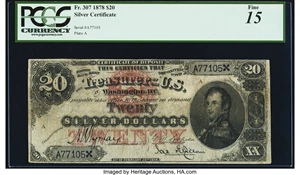 image for: Fr. 307 $20 1878 Silver Certificate PCGS Fine 15....