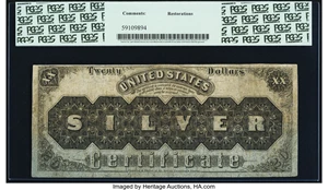 image for: Fr. 307 $20 1878 Silver Certificate PCGS Fine 15....