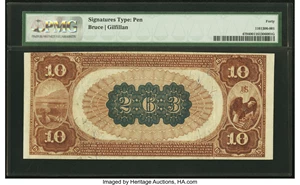 image for: Springfield, OH - $10 1882 Brown Back Fr. 479 The Second NB Ch. # 263 PMG Extremely Fine 40....