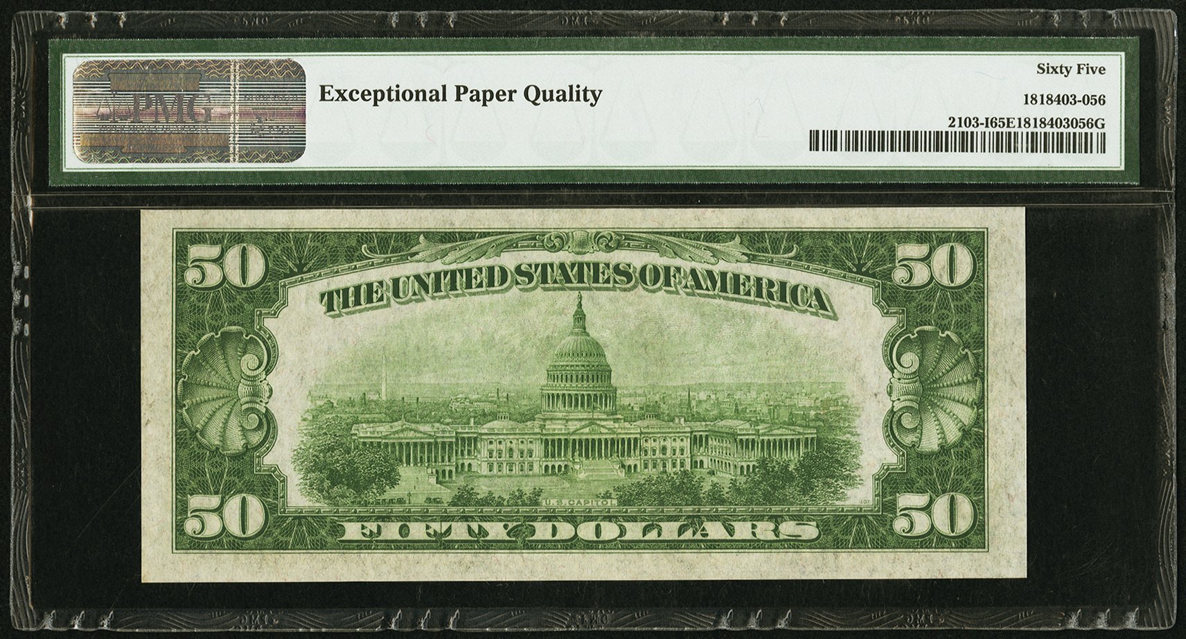 image for: Fr. 2103-I $50 1934A Federal Reserve Note. PMG Gem Uncirculated 65 EPQ....