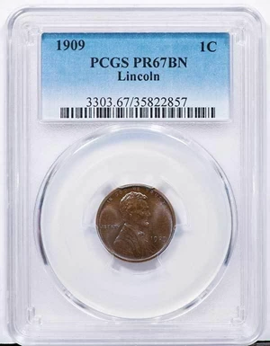 image for: 1C 1909 LINCOLN. PCGS PR67 BN