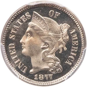 image for: 3CN 1877 PCGS PR66 DCAM CAC