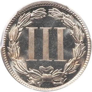image for: 3CN 1877 PCGS PR66 DCAM CAC