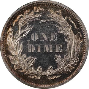 image for: 10C 1860 PCGS PR64 CAM