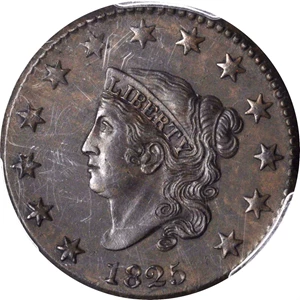 image for: 1825 Matron Head Cent. N-3. Rarity-3. MS-61 BN (PCGS).