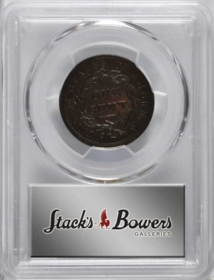 image for: 1839 Modified Matron Head Cent. N-2. Rarity-2. Head of 1838. Rarity-2. MS-64 BN (PCGS).