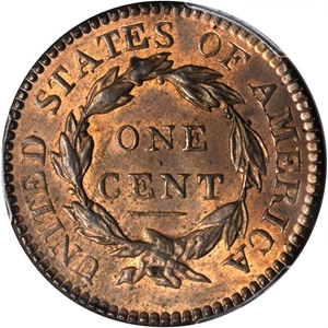 image for: 1816 Matron Head Cent. N-2. Rarity-1. MS-63 RB (PCGS).