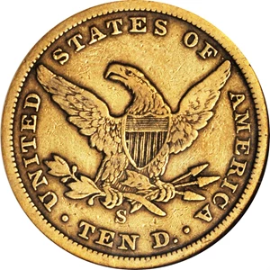 image for: 1866-S Liberty Head Eagle. No Motto. VF-20 (NGC).