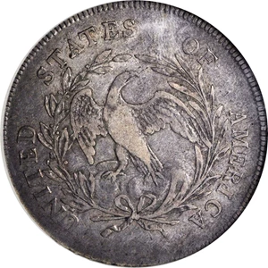 image for: 1798 Draped Bust Silver Dollar. Small Eagle. BB-81, B-2. Rarity-3. 15 Stars on Obverse. VF-30 (NGC).