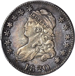 image for: 1820 Capped Bust Quarter. B-3. Rarity-3. Medium 0. EF-40 (PCGS).