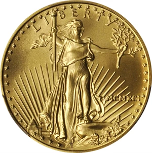 image for: 1991 Half-Ounce Gold Eagle. MS-69 (PCGS).