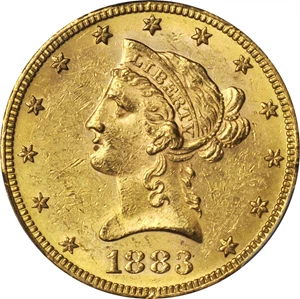 image for: 1883-S Liberty Head Eagle. MS-62 (PCGS). CAC.