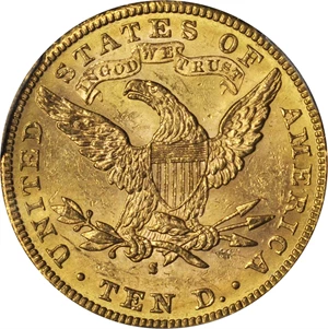 image for: 1883-S Liberty Head Eagle. MS-62 (PCGS). CAC.