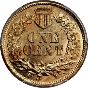 image for: 1860 Indian Cent. FS-401. Pointed Bust. MS-66+ (PCGS). CAC.