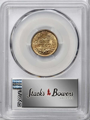 image for: 1860 Indian Cent. FS-401. Pointed Bust. MS-66+ (PCGS). CAC.