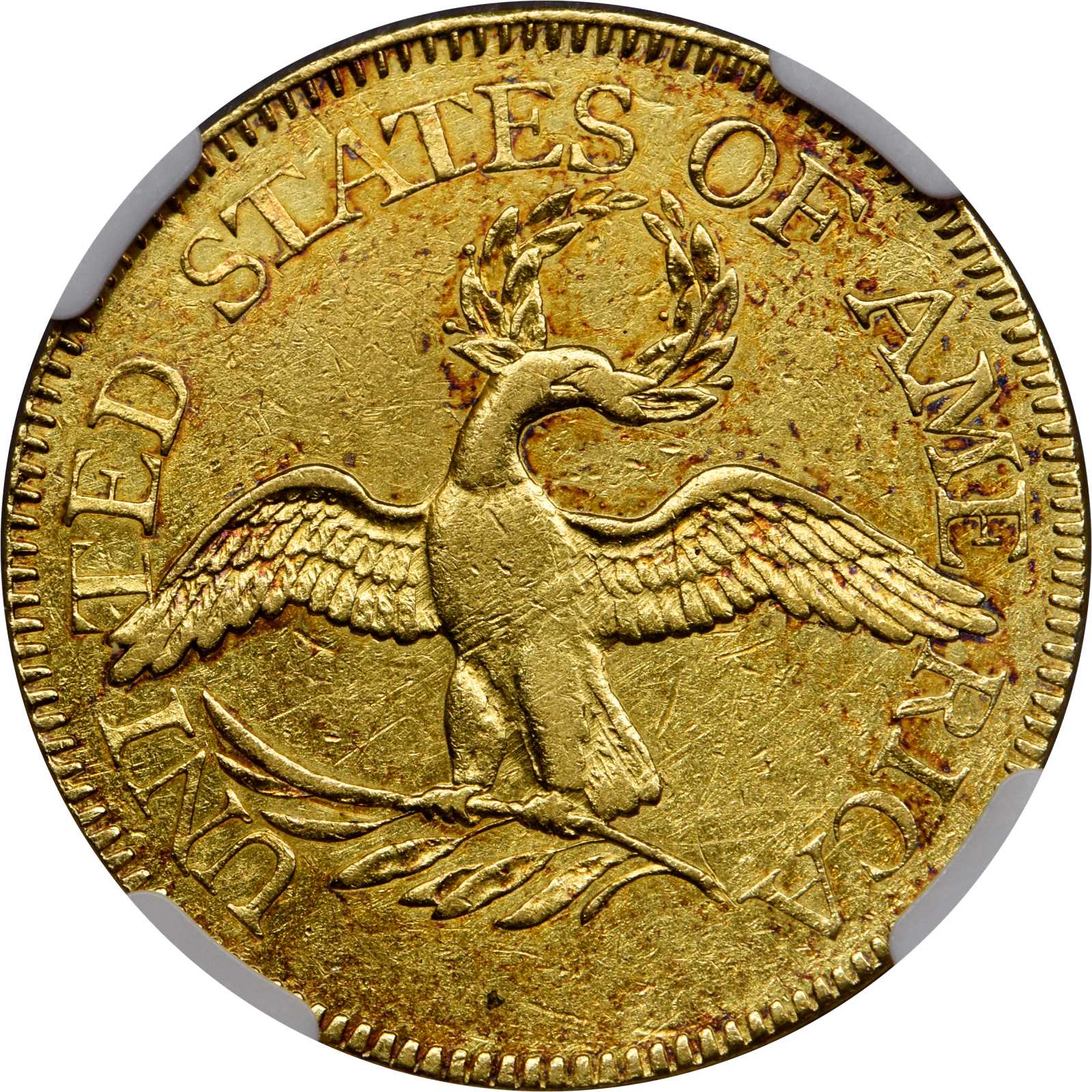 image for: 1796/5 Capped Bust Right Half Eagle. BD-1. Rarity-4+. AU-50 (NGC).