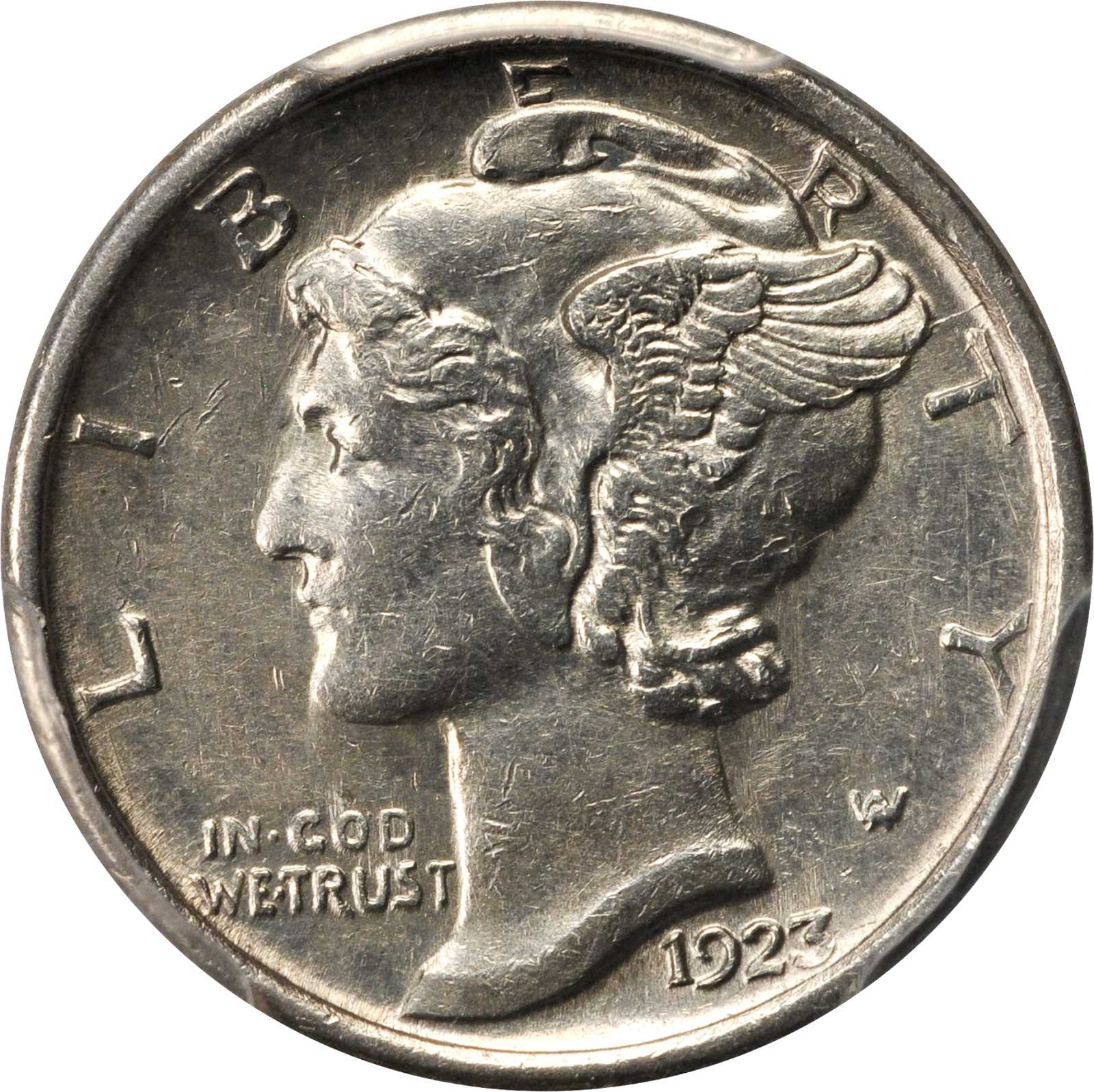 image for: 1923-S Mercury Dime. AU-55 (PCGS).