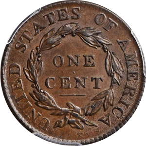image for: 1819/(8) Matron Head Cent. N-2. Rarity-1. Large Date. AU-58 (PCGS). CAC.