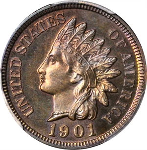 image for: 1901 Indian Cent. Proof-65 BN (PCGS).