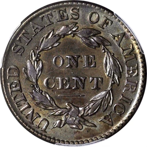 image for: 1829 Matron Head Cent. N-8. Rarity-1. Large Letters. AU-53 (PCGS).