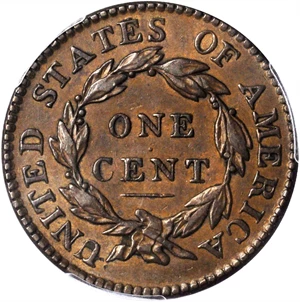 image for: 1819/(8) Matron Head Cent. N-2. Rarity-1. Large Date. AU-55 (PCGS).