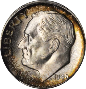 image for: 1949-S Roosevelt Dime. MS-67+ (PCGS).