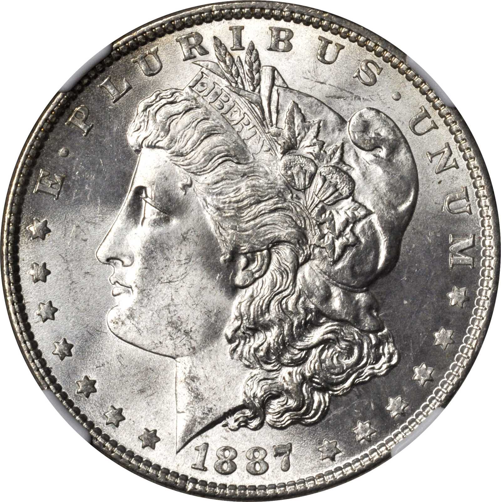 image for: 1887/1887 Morgan Silver Dollar. VAM-5, Top 100 Variety. MS-64 (NGC).