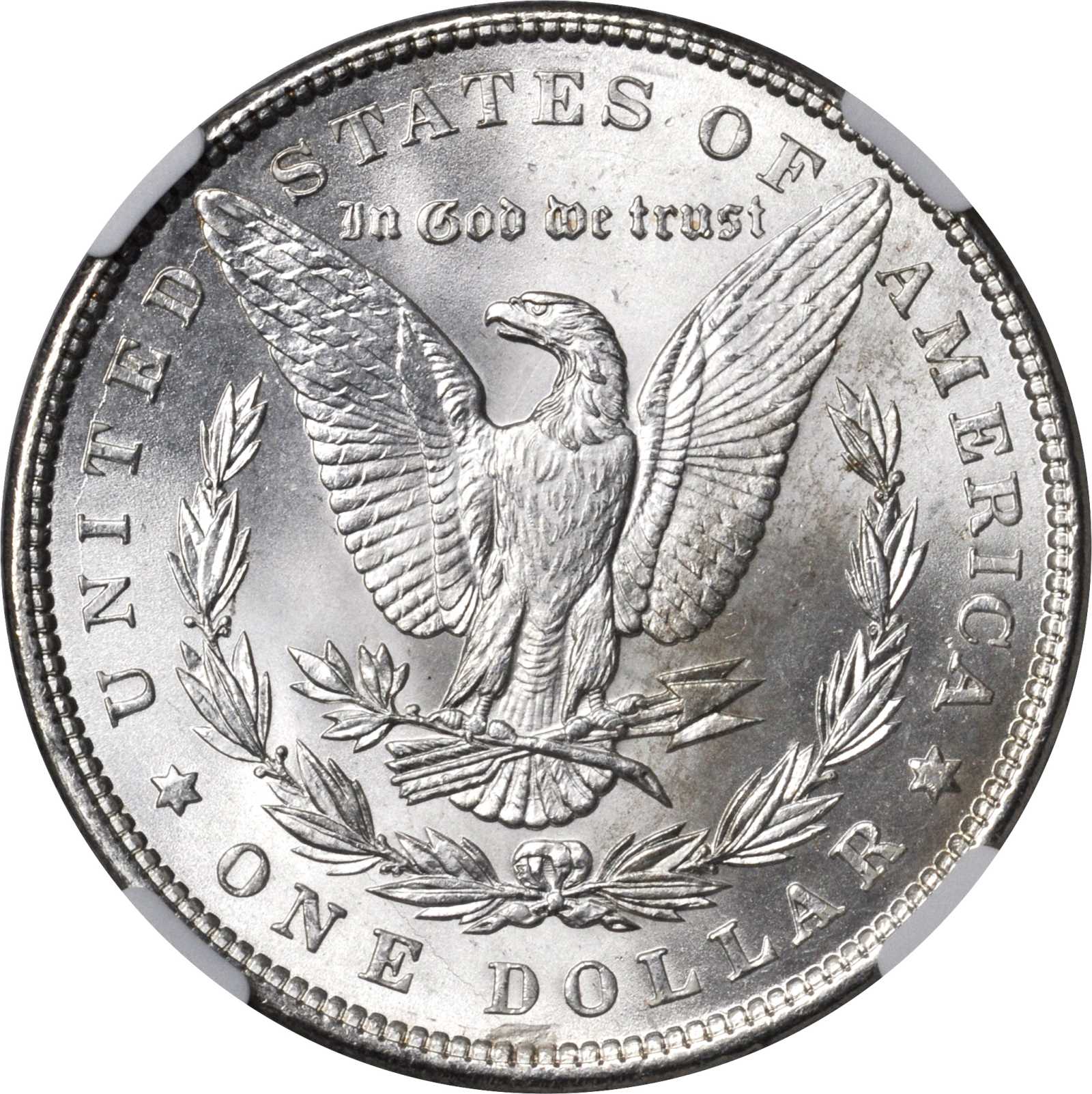 image for: 1897 Morgan Silver Dollar. VAM-8, Hot 50 Variety. Doubled Die Obverse, Stars. MS-64 (NGC). CAC.
