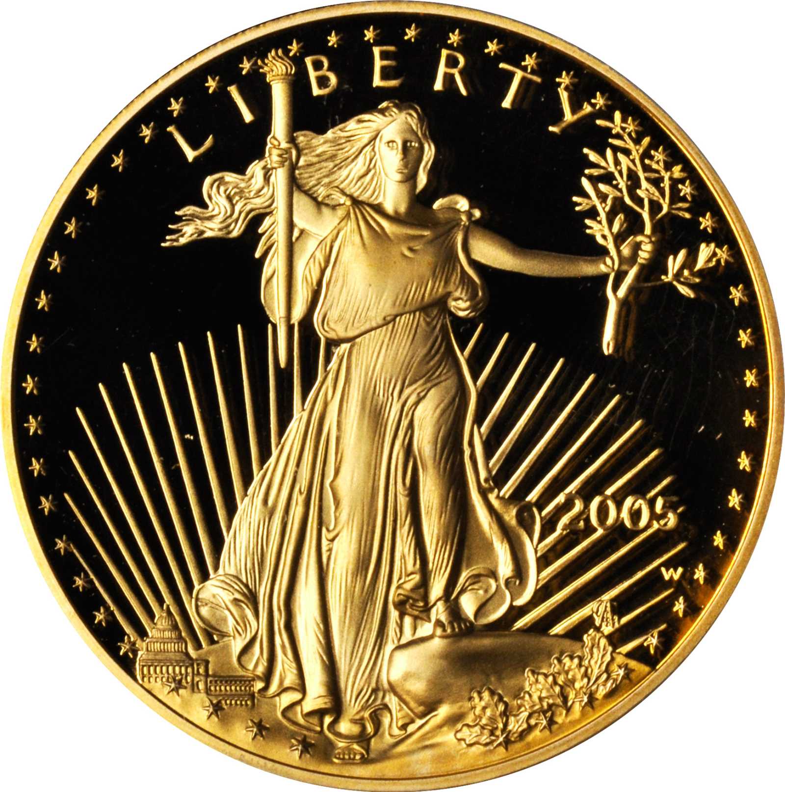 image for: Complete Set of 2005-W Gold Eagles. Proof-69 Deep Cameo (PCGS).