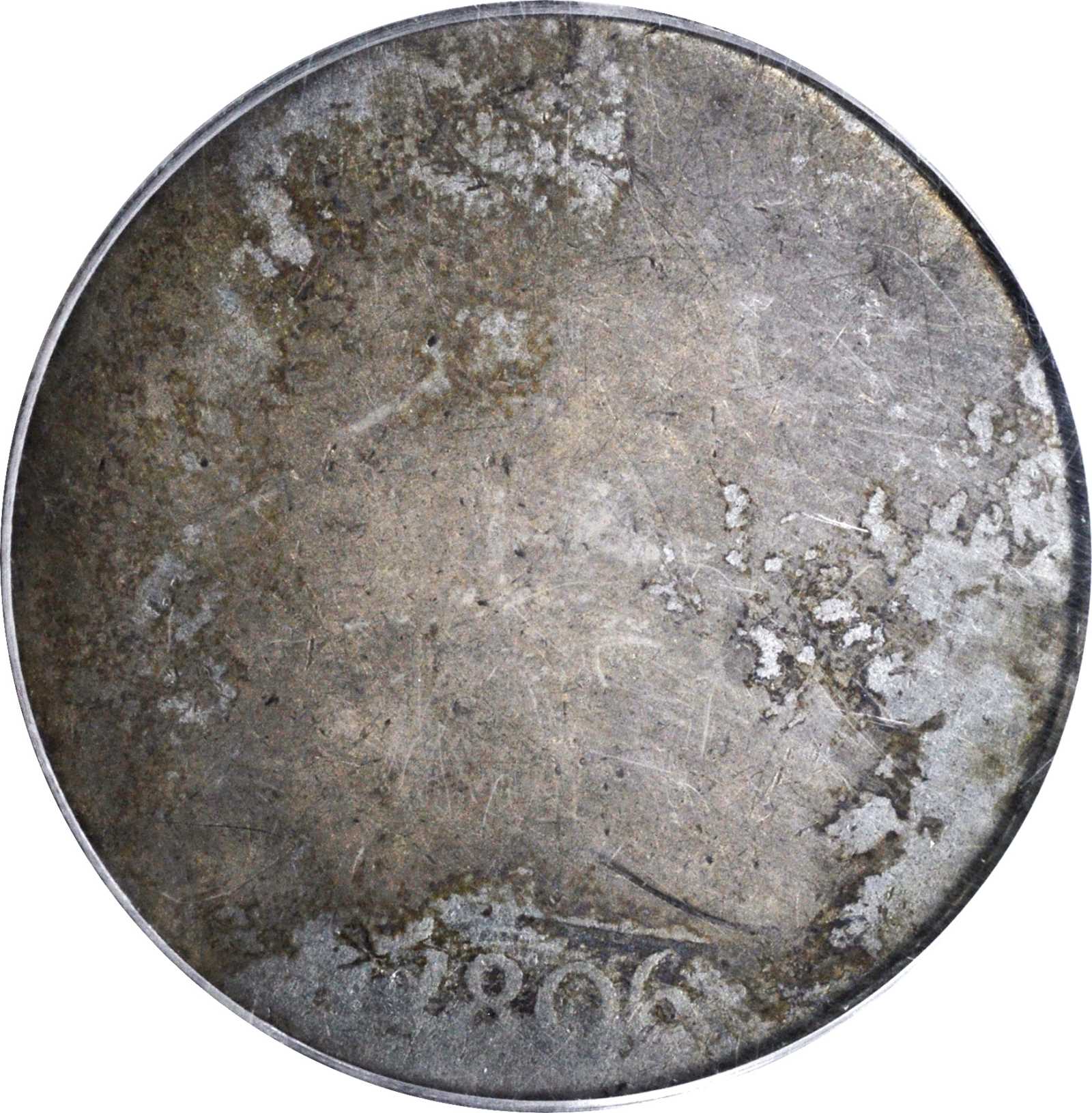 1806 Draped Bust Half Dollar. O-109, T-15. Rarity-1. Pointed 6, Stem Not Through Claw. Poor-1 (PCGS). OGH.