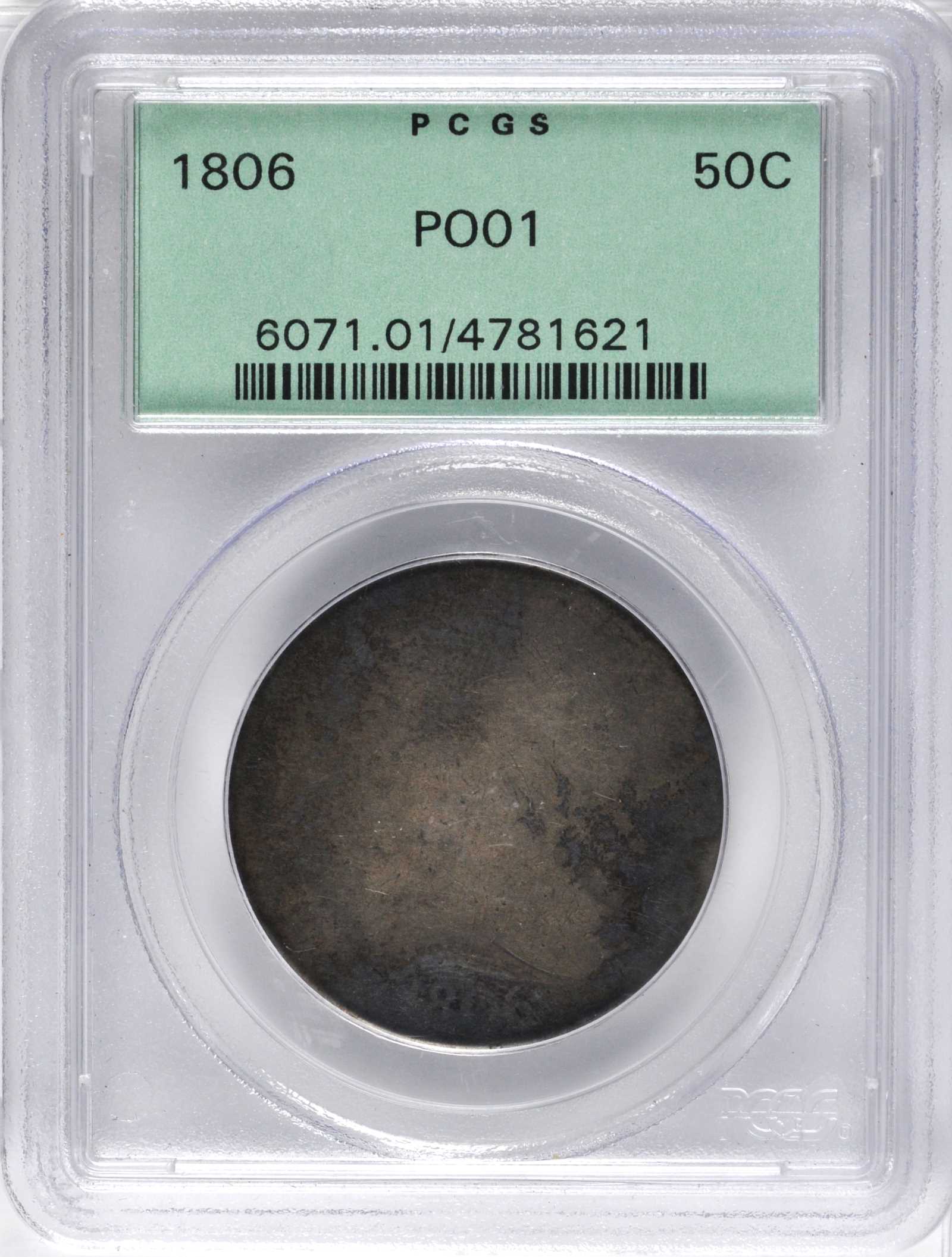 1806 50c Pointed 6, No Stem G6 CAC thumbnail 12