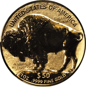 image for: 2013-W One-Ounce Gold Buffalo. Black Diamond Label. Reverse Proof-70 (PCGS).