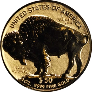 image for: 2013-W One-Ounce Gold Buffalo. Black Diamond Label. Reverse Proof-70 (PCGS).