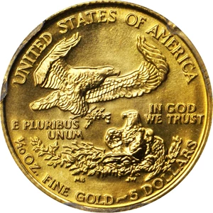 image for: 1990 Tenth-Ounce Gold Eagle. MS-68 (PCGS).