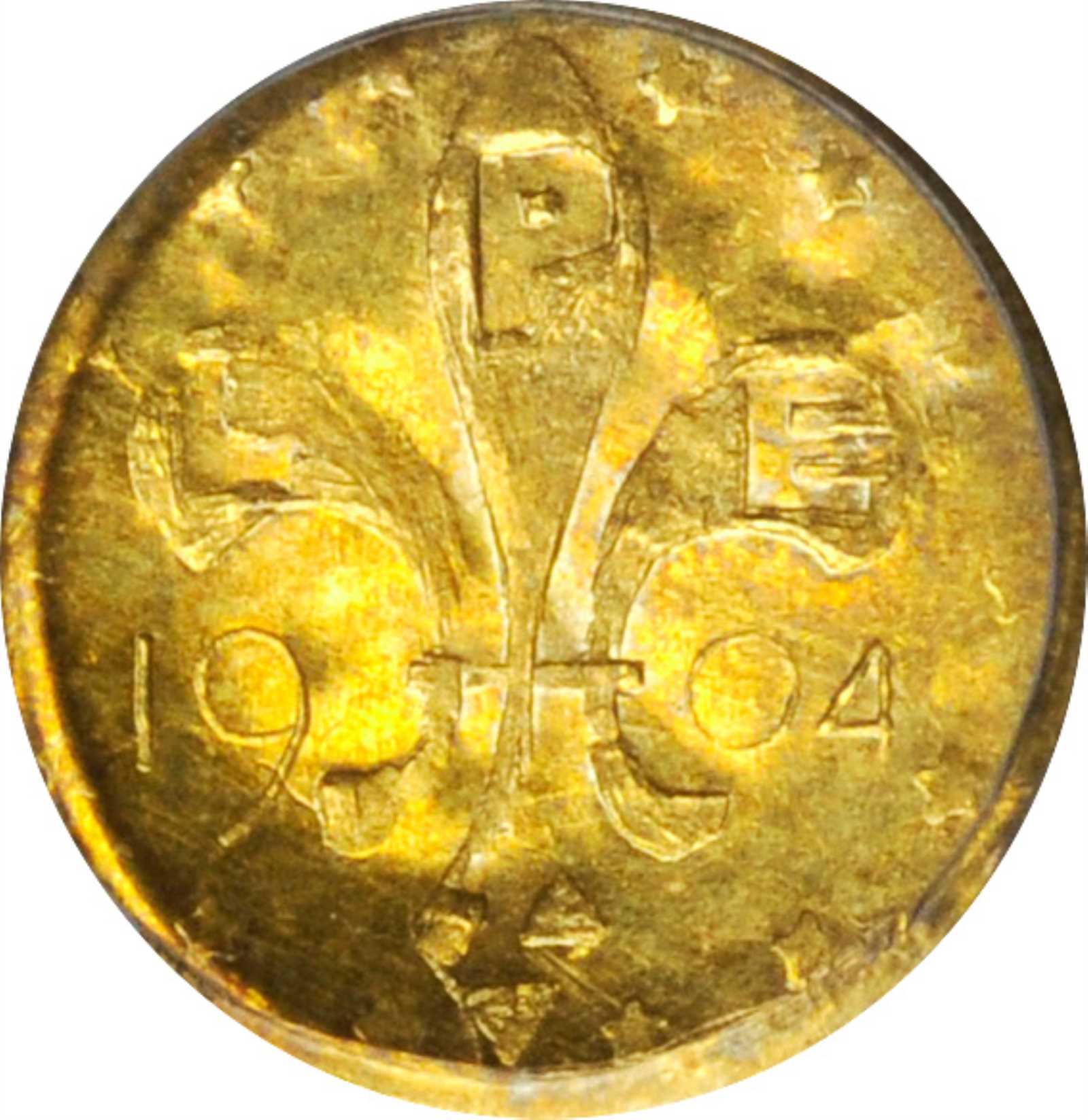 image for: 1904 Louisiana Purchase Exposition. 1/2 Gold. Bruce X-Tn2. MS-62 (PCGS).