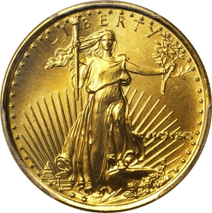 image for: 1991 Quarter-Ounce Gold Eagle. MS-68 (PCGS).