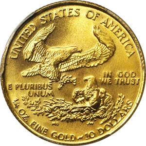 image for: 1991 Quarter-Ounce Gold Eagle. MS-68 (PCGS).