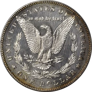 image for: 1878 Morgan Silver Dollar. 7 Tailfeathers. Reverse of 1878. VAM-43. Hot 50 Variety. Net MS-60 (ANACS). Unc Details--Cleaned. OH.