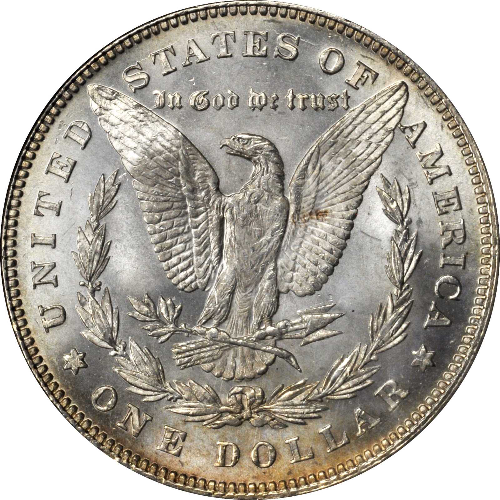 image for: 1878 Morgan Silver Dollar. 7/8 Tailfeathers. VAM-36. Strong, 7/4 Tailfeathers. MS-63 (ANACS). OH.