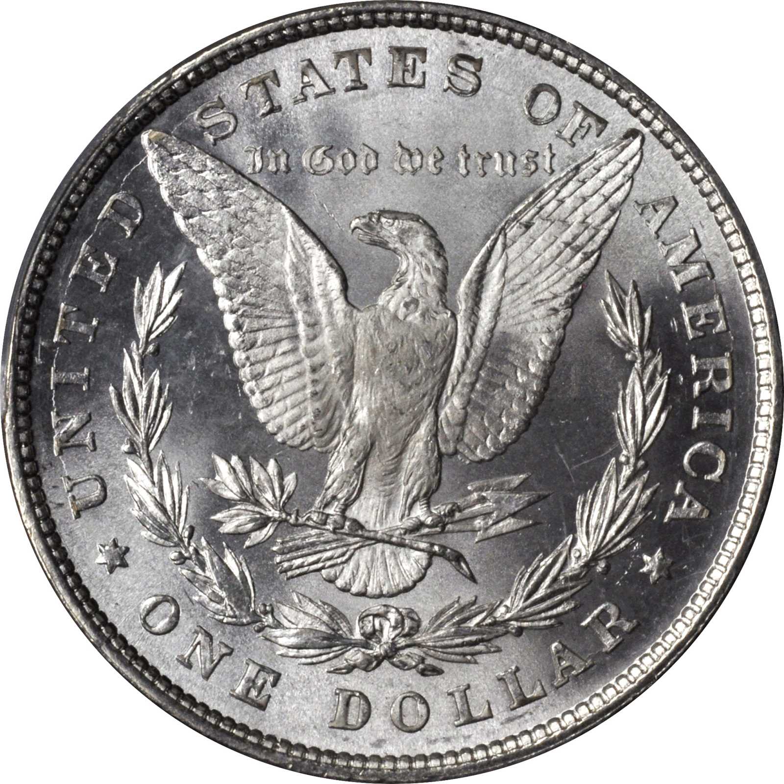 image for: 1878 Morgan Silver Dollar. 8 Tailfeathers. VAM-18. Repunched Date, Doubled Date. MS-62 (PCGS).