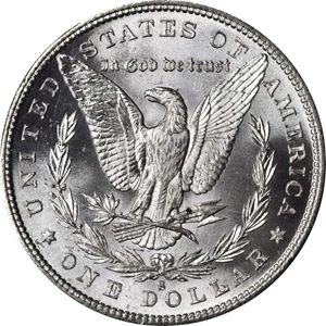 image for: 1880-S Morgan Silver Dollar. VAM-10. Top 100 Variety. 8/7, Crossbar Overdate. MS-65 (PCGS).