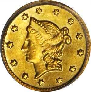 image for: 1853 Round 50 Cents. BG-430. Rarity-3. Liberty Head. AU-58 (PCGS).
