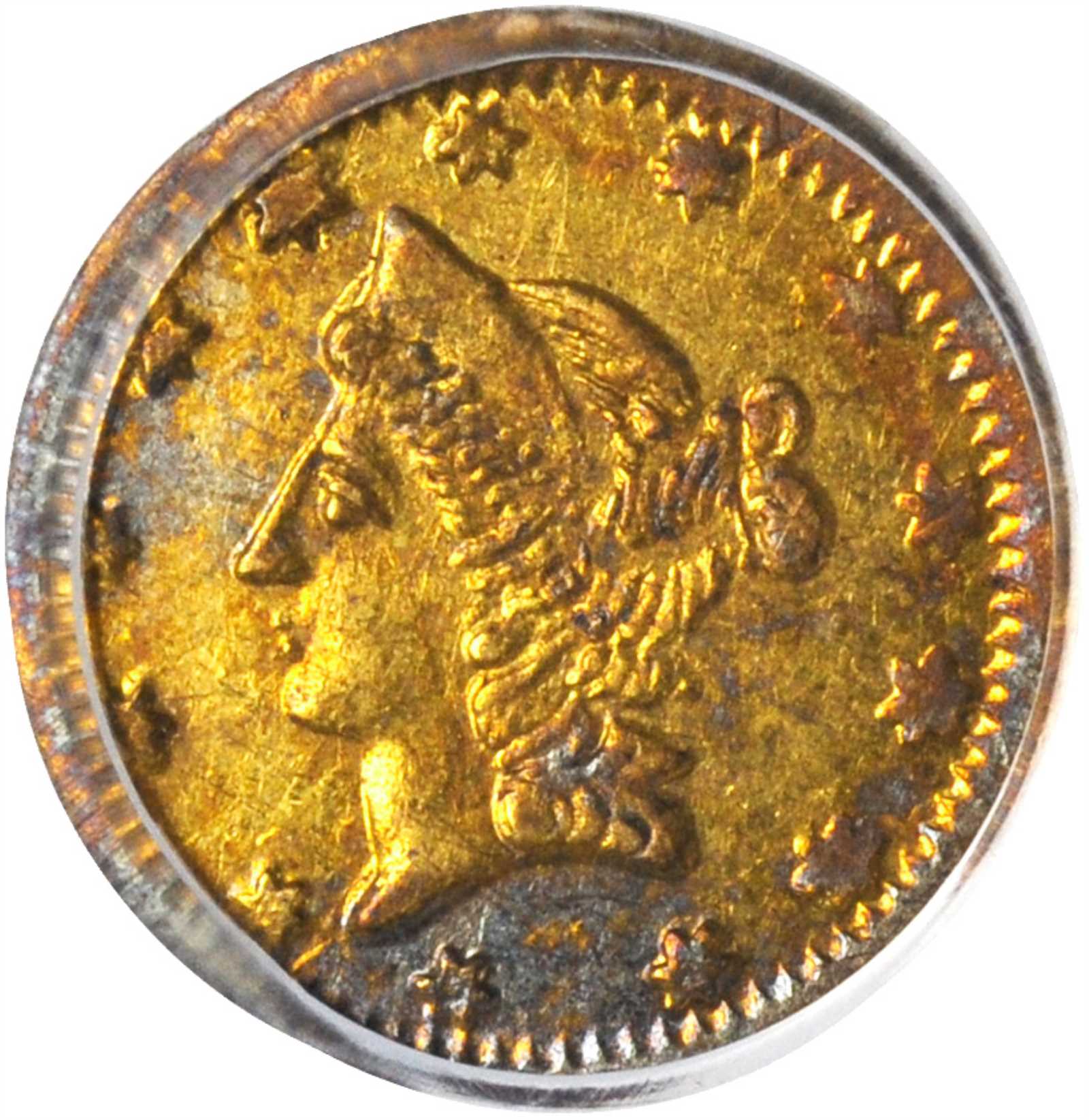 image for: 1864 Round 50 Cents. BG-1016. Rarity-4. Liberty Head. AU-58 (PCGS).