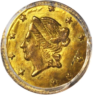 image for: 1867 Round 50 Cents. BG-1007. Rarity-4+. Liberty Head. MS-63 (PCGS).