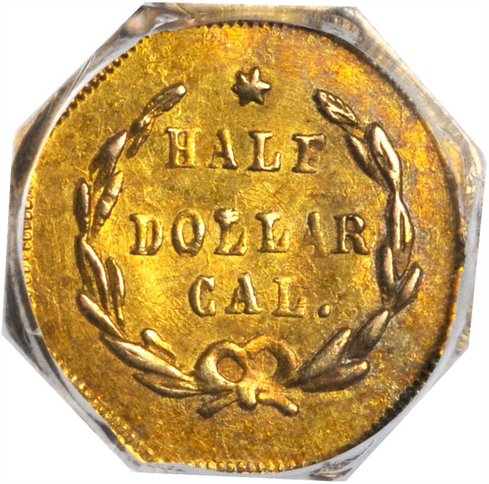 image for: 1872/1 Octagonal 50 Cents. BG-914. Rarity-4. Liberty Head. AU-58 (PCGS).