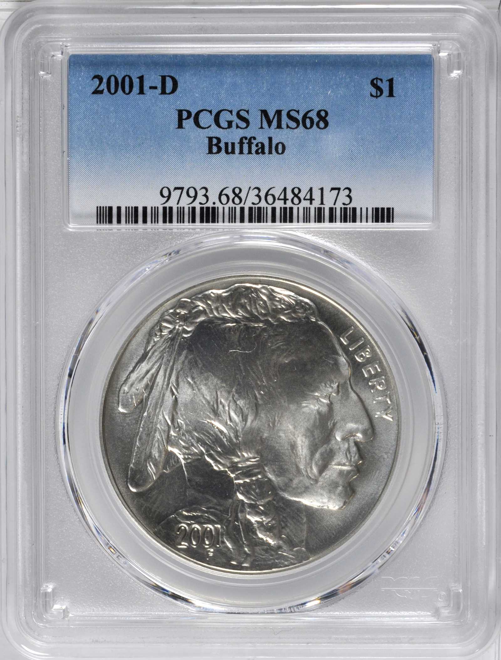 2001 D American Buffalo Silver dollar MS Values | Greysheet