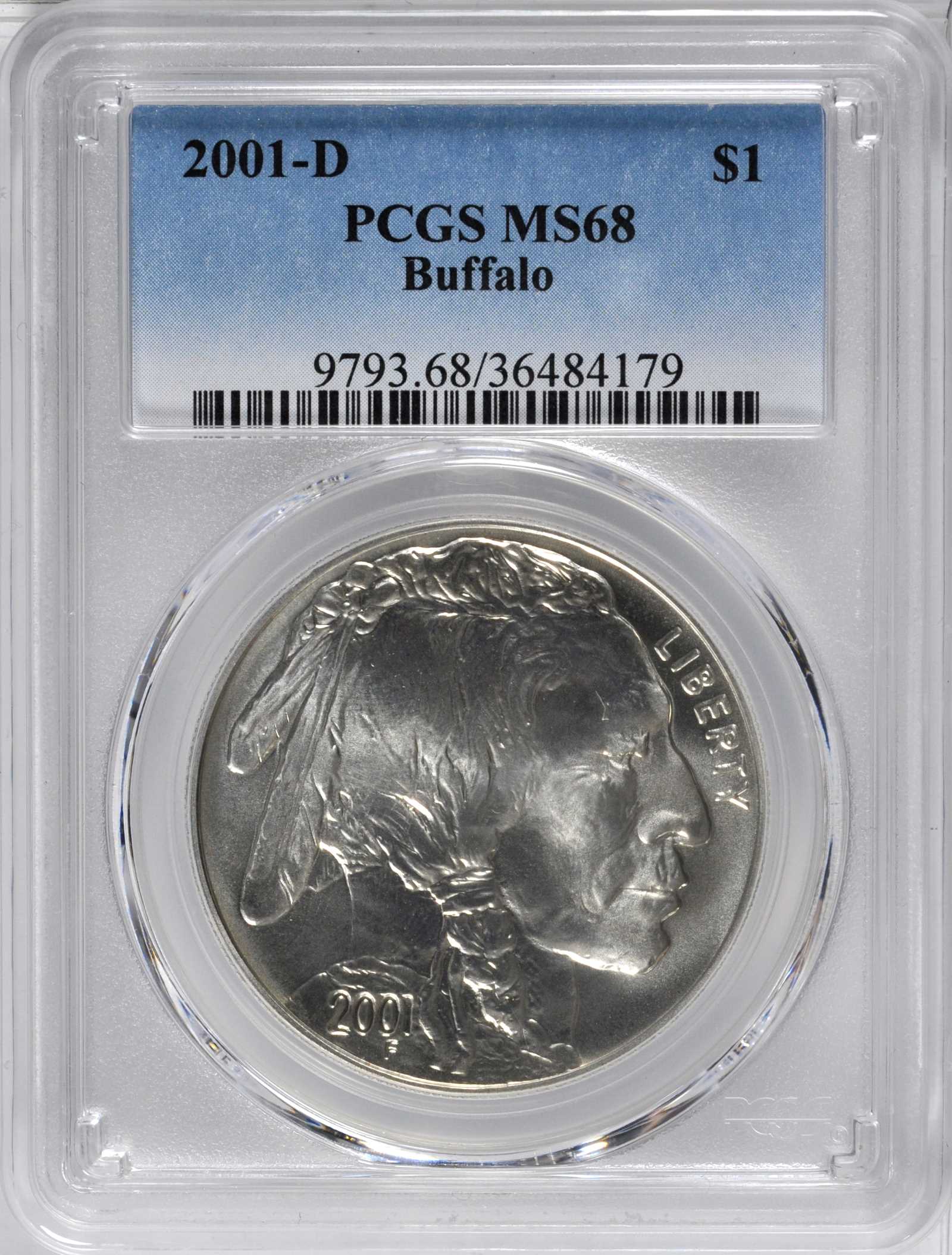 2001-D S$1 American Buffalo MS68 thumbnail 15